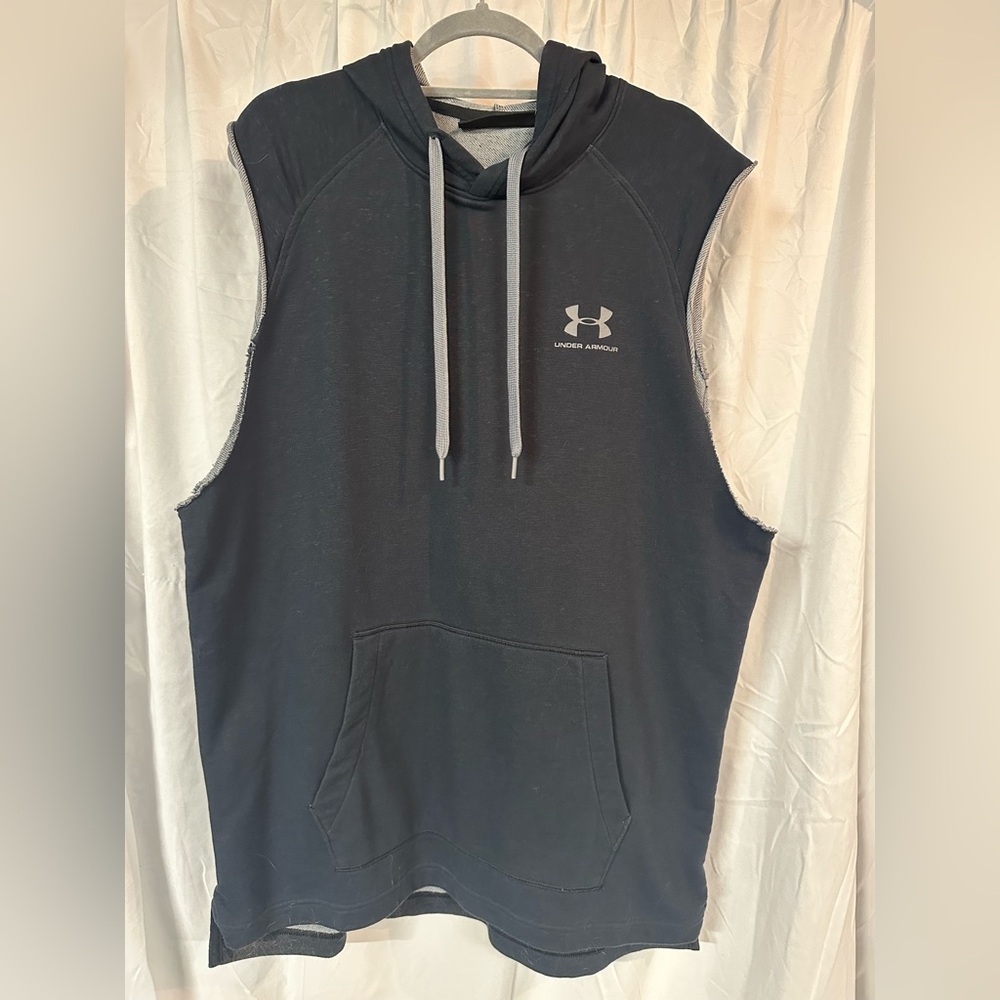 Under Armour Black and Gray Hoodie, XL